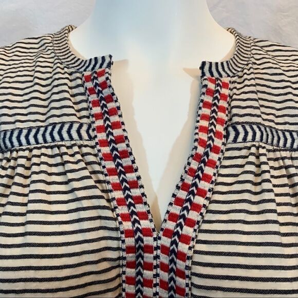 J. CREW EMBROIDERED ALPINE FOLK POPOVER IN STRIPE - Picture 3 of 7